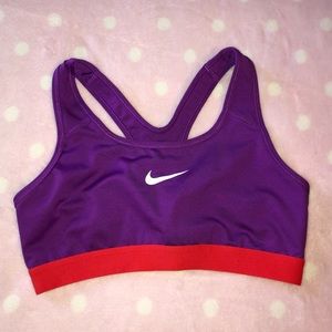 Purple Nike Pro Classic sports bra
